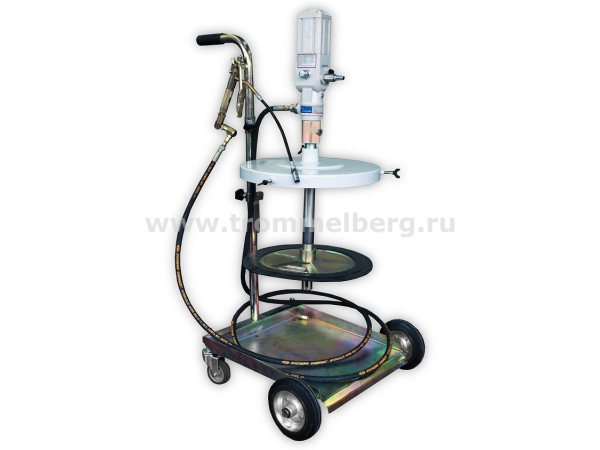 Нагнетатель смазки пневматический для бочек с тележкой UZM2060