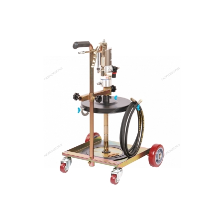 Нагнетатель густой смазки пневматический из бочек 20-60 л с тележкой NO5030