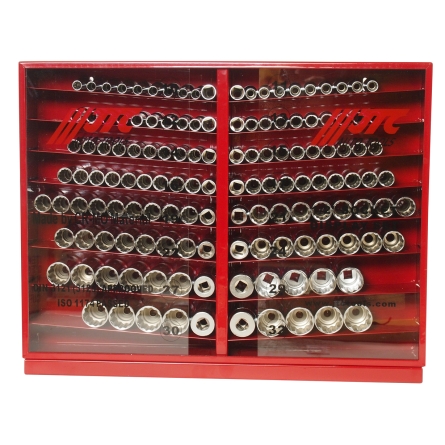 Набор головок торцевых 1/2" 12-ти гранных 10-32мм глубоких 137 предметов в металлическом шкафу JTC