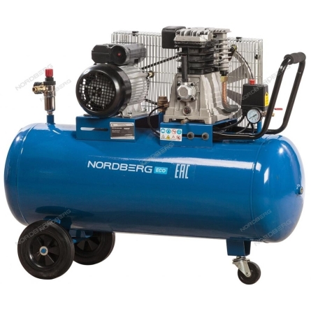 Компрессор поршневой с ременным приводом, объем 100 л  NCE100/400-220 (NORDBERG)