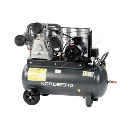 Компрессор поршневой с ременной передачей 380 В, ресивер 100 л, 950 л/мин NCP100/950 (NORDBERG)