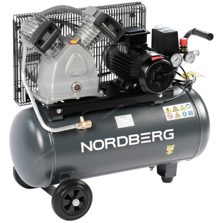 Компрессор поршневой с ременной передачей, 380 В, ресивер 50 л, 420 л/мин NCP50/420 (NORDBERG)