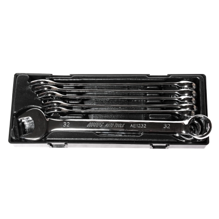Набор ключей комбинированных 24-32мм с зеркальной полировкой 8 предметов в кейсе JTC