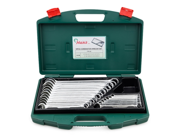 Набор комбинированных ключей в ложементе Hans, в кейсе, TTK-29