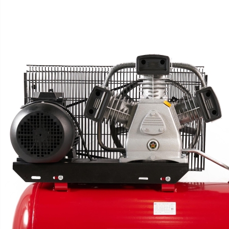 Компрессор ROSSVIK СБ4/С-200.LB40, 580л/мин, 10бар, ресивер 200л, 380В/3кВт RAL3001 КРАСНЫЙ