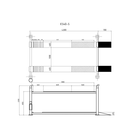Комплект ES4D-S Подъемник 4-хст. г/п 4,0т,эл/гидр. с трав.+ T6202 Стенд сход развал Техно Вектор 3D