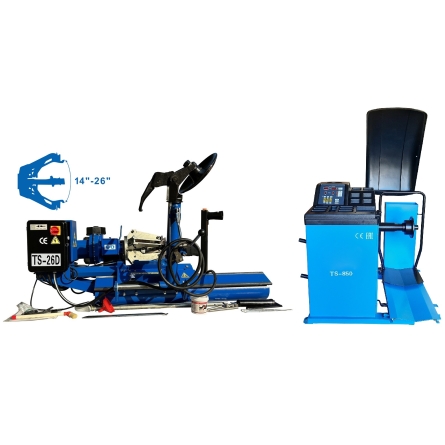 Комплект TS-26D Грузовой шиномонтажный станок (380v)+TS-850 Балансировочный станок 380V