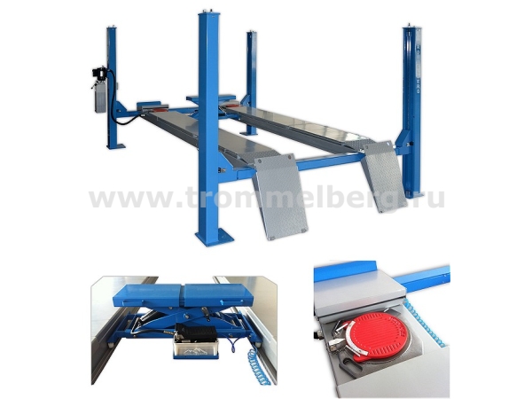 Подъемник четырехстоечный для "развал-схождения" TST 455B (5.5 т)