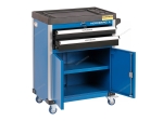Тележка инструментальная, 2 выдвижных ящика, 2 полки с дверцами T4 (NORDBERG)
