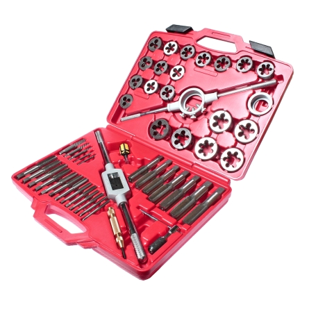 Набор метчиков и плашек 51 предмет в кейсе JTC