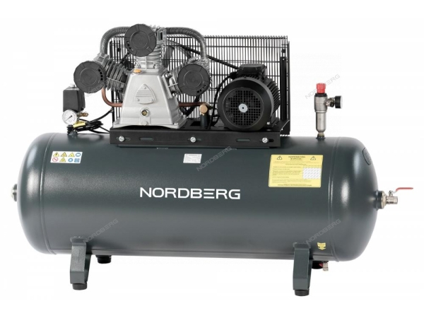 Компрессор поршневой с ременной передачей 380 В, ресивер 270 л, 950 л/мин NCP300/950 (NORDBERG)
