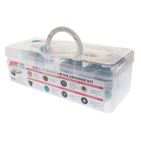 Машина пневматическая шлифовальная угловая 2" с насадками 17 предметов JTC