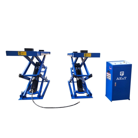 Ножничный автомобильный подъемник 3т напольный 380в F6105
