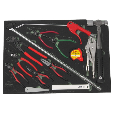 Набор инструментов 14 предметов слесарно-монтажный (VAG) в ложементе JTC