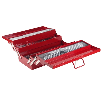 Набор инструментов 108 предметов 1/4\",1/2\" в переносном инстр. ящике 535х258х225мм (5 лотков) JTC