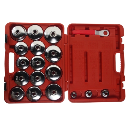 Набор съемников фильтра масляного "чашка" 18 предметов в кейсе JTC