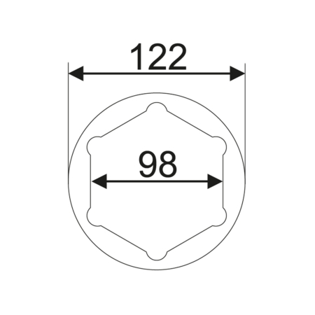 Головка ступичная SW36х98мм L=117мм (IVECO) JTC