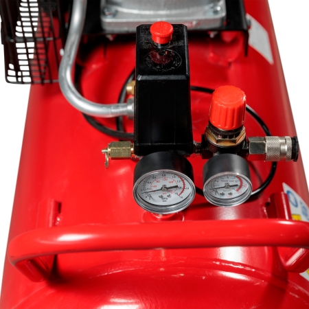 Компрессор ROSSVIK СБ4/С-100.LB30А, 420л/мин, 10бар, ресивер 100л, 220В/2,2кВт RAL3001 КРАСНЫЙ