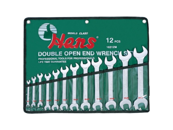 Набор рожковых гаечных ключей Hans, 16512M
