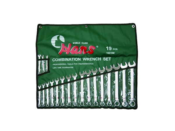 Набор комбинированных гаечных ключей Hans, 16619M