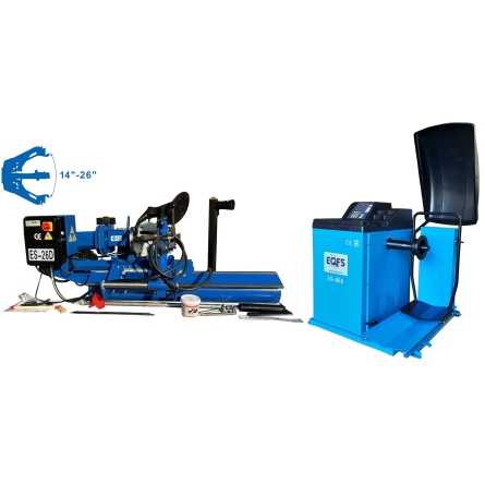 Комплект ES-26D Грузовой шиномонтажный станок (380v)+ES-850 Балансировочный станок 380V