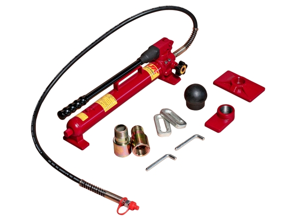 Набор инструментов 38 предметов гидравлический 10т для ремонта кузова в кейсе JTC