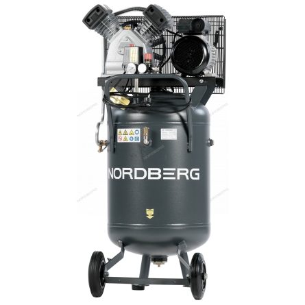 Компрессор вертикальный поршневой с ременной передачей, 220 В, ресивер 100 л, 420 л/мин NCPV100/420A (NORDBERG)