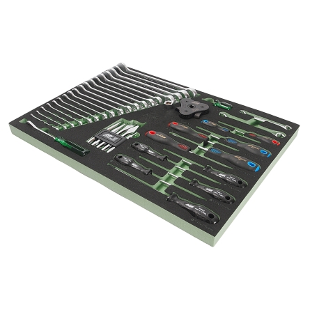 Набор инструментов 40 предметов слесарно-монтажный в ложементе JTC