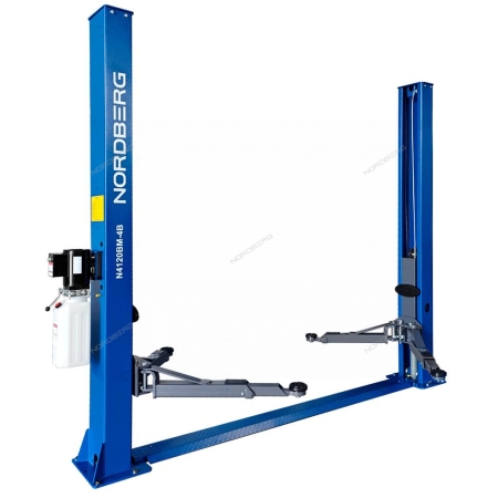 Подъемник 2 х стоечный 4т снятие со стопоров с одной колонны 380в N4120BM-4B_380