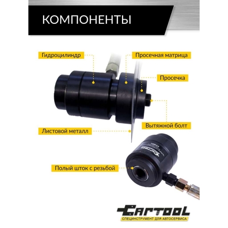 Пробойник ручной гидравлический 9 т., с насосом CT-0951 Car-Tool